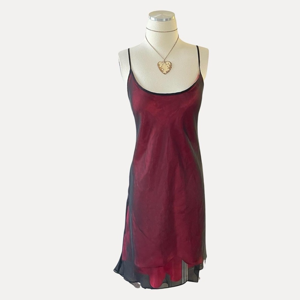 Red and Black Women's Slip Dress